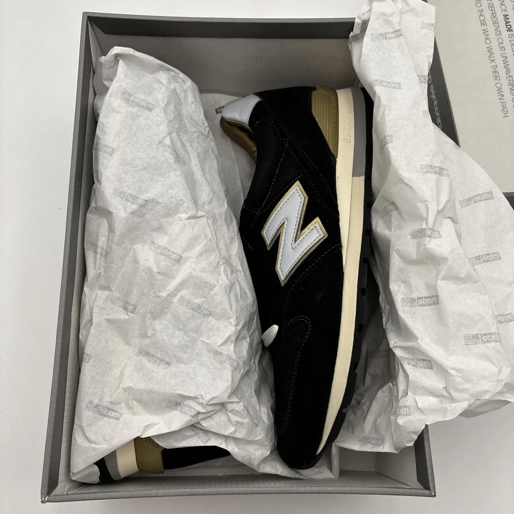 New Balance 996 Running Shoes 30TH Anniversary Black Gold Gray Men 12 NEW W/ BOX